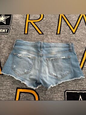 Light Blue Denim Women's Distressed Cutoff Shorts
